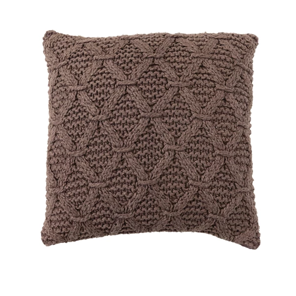 creative co op Cotton Slub Pillow w/ Diamond Pattern Polyester Fill