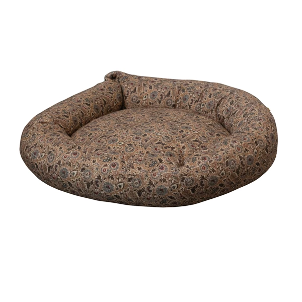 Creative Co Op Cotton Slub Printed Pet Bed W/ Removable & Washable Cover Multi Color