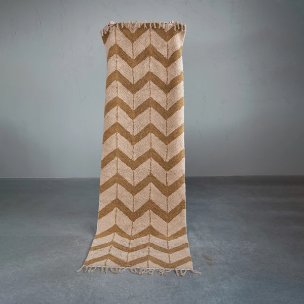 Creative Co Op Cotton Tufted Floor Runner W/ Chevron Pattern & Fringe