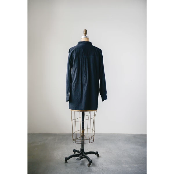 Creative Co Op Cotton Voile Pleated Favorite Shirt Medium