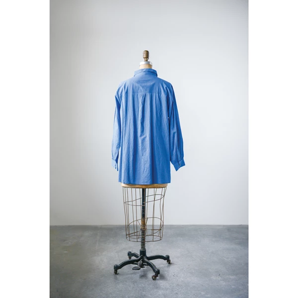 Creative Co Op Cotton Voile Pleated Favorite Shirt Medium