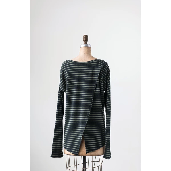 Creative Co Op Cotton Waffle Riley Tee With Cross Back Large