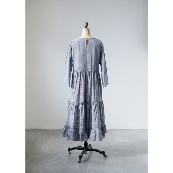 Creative Co Op Cotton Woven Gingham Jen Dress Large