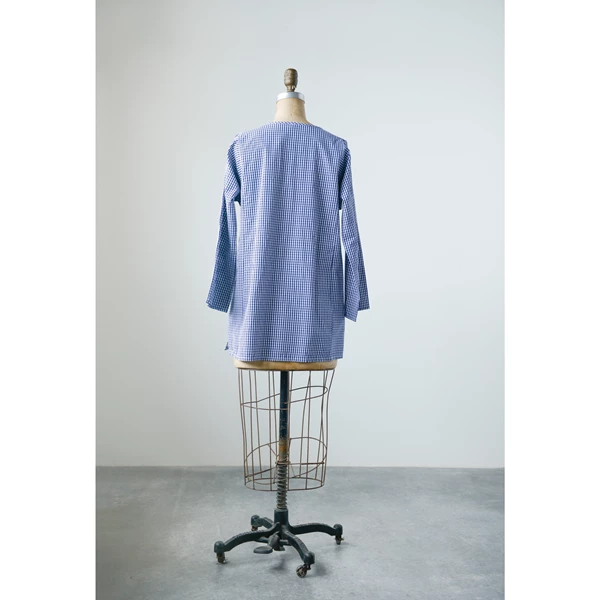 Creative Co Op Cotton Woven Gingham Nellie Shirt Large