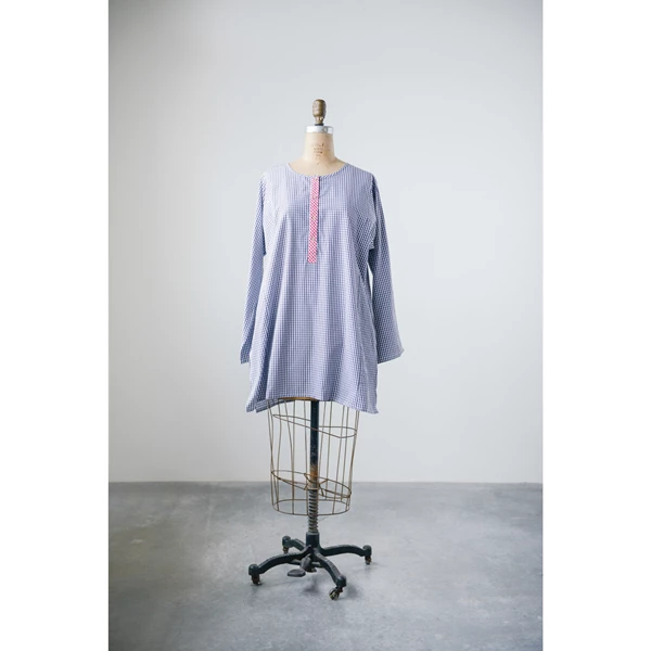 creative co op Cotton Woven Gingham Nellie Shirt Large