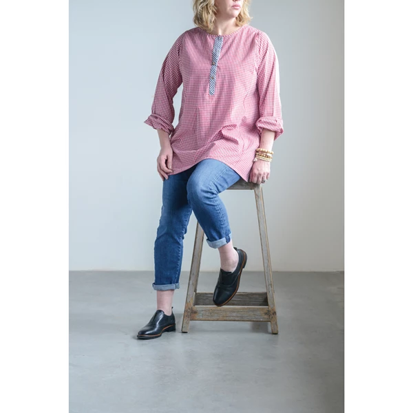 Creative Co Op Cotton Woven Gingham Nellie Shirt Small