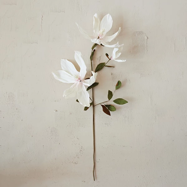 Creative Co Op 39"H Handmade Paper Magnolia Stem
