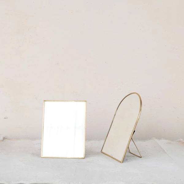 Creative Co Op Brass Standing Mirror