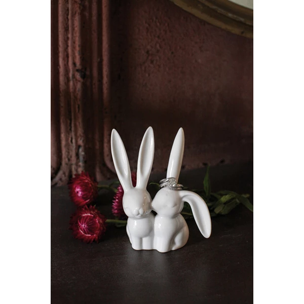 Creative Co Op Ceramic Bunny Ring Holder