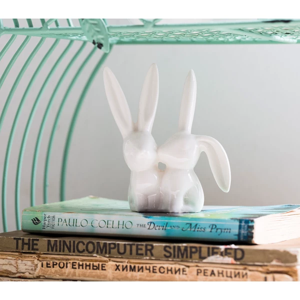 Creative Co Op Ceramic Bunny Ring Holder