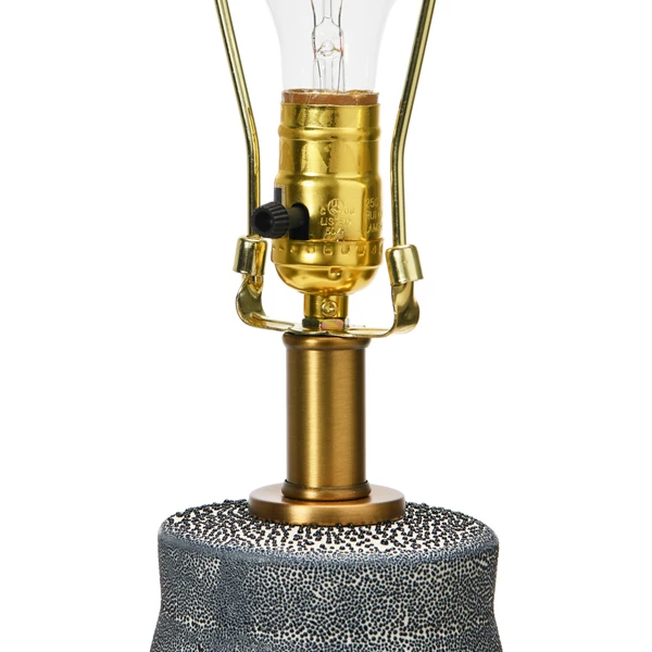 Creative Co Op Ceramic Table Lamp With Linen Shade