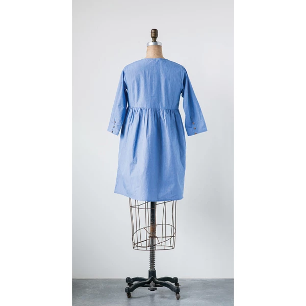 Creative Co Op Cotton Chambray Jess Dress Large