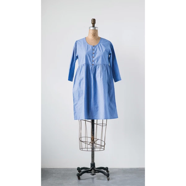 creative co op Cotton Chambray Jess Dress Large