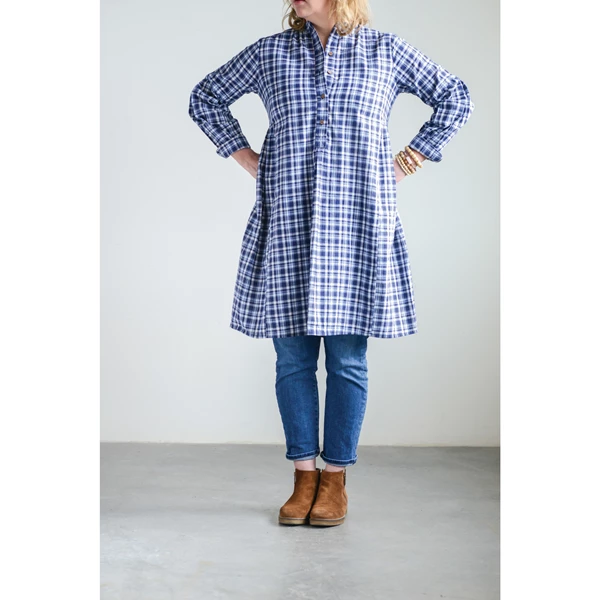 Creative Co Op Cotton Madras Plaid Tunic Medium