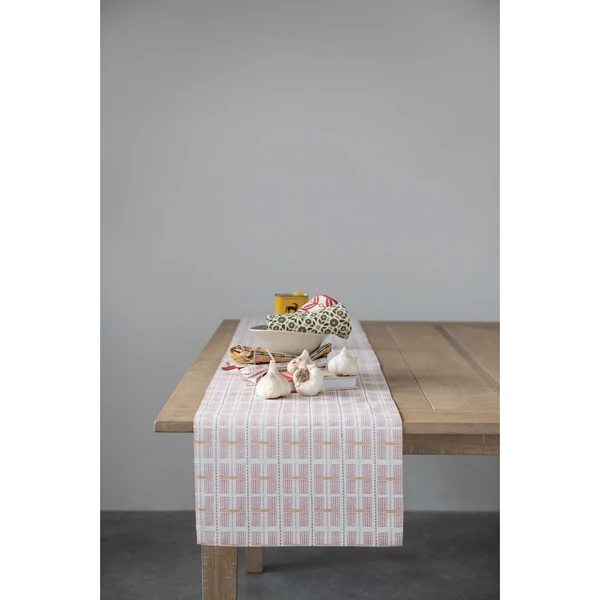 Creative Co Op Cotton Printed Table Runner
