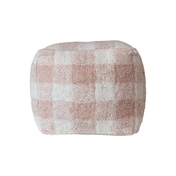 creative co op Cotton Tufted Pouf