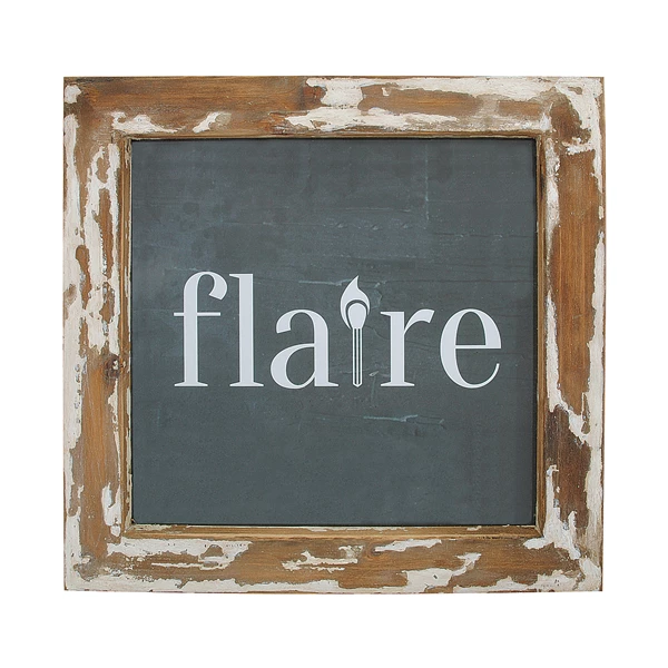 creative co op Distressed Wood Framed Flaire Logo