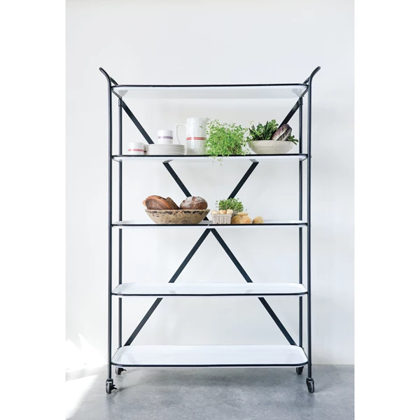 Creative Co Op Enameled Metal 5-Tier Shelf