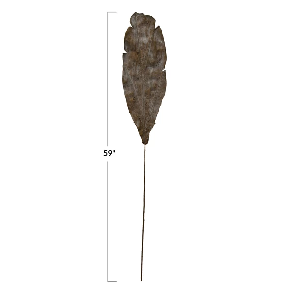 Creative Co Op Faux Leaf Plaster Finish Dark Olive