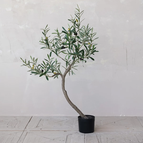 Creative Co Op Faux Olive Tree In Plastic Pot