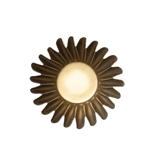 Creative Co Op Fluted Metal Planter Brass Finish