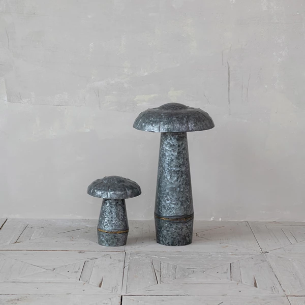 Creative Co Op Galvanized Metal Mushroom Décor