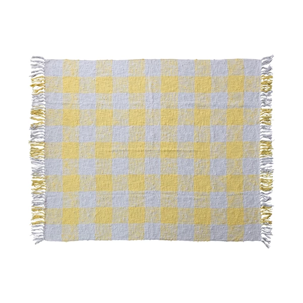 creative co op Hand-Woven Cotton Throw w/ Fringe
