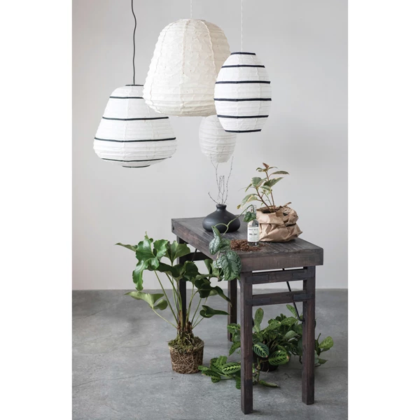 Creative Co Op Handmade Paper Pendant Lamp