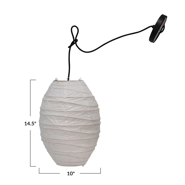 creative co op Handmade Paper Pendant Lamp