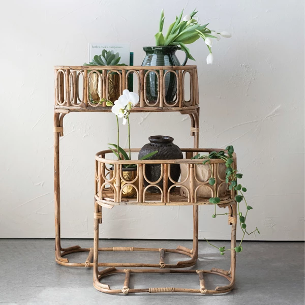 Creative Co Op Handmade Rattan Planters Set Of 2