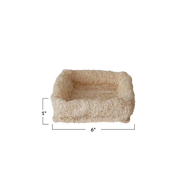 Creative Co Op Loofah Container Natural