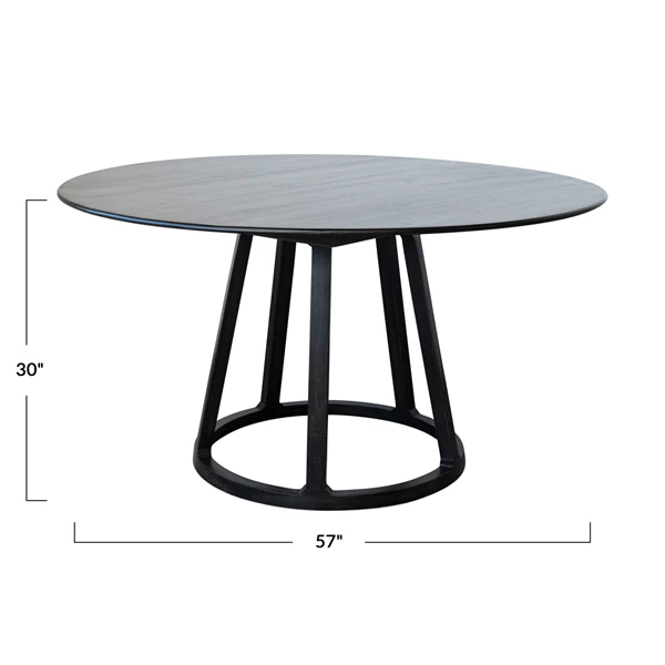 Creative Co Op Mango Wood Table Black KD