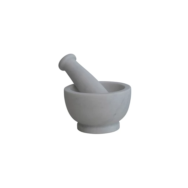 creative co op Marble Mortar & Pestle White Set of 2