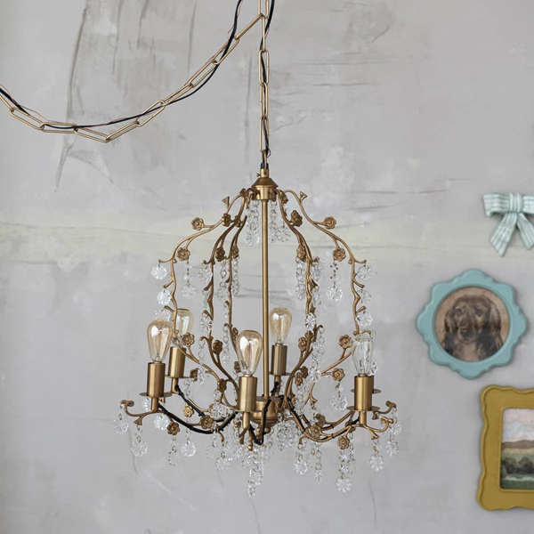 Creative Co Op Metal Chandelier 5'-3/4" Chain & 6' Cord