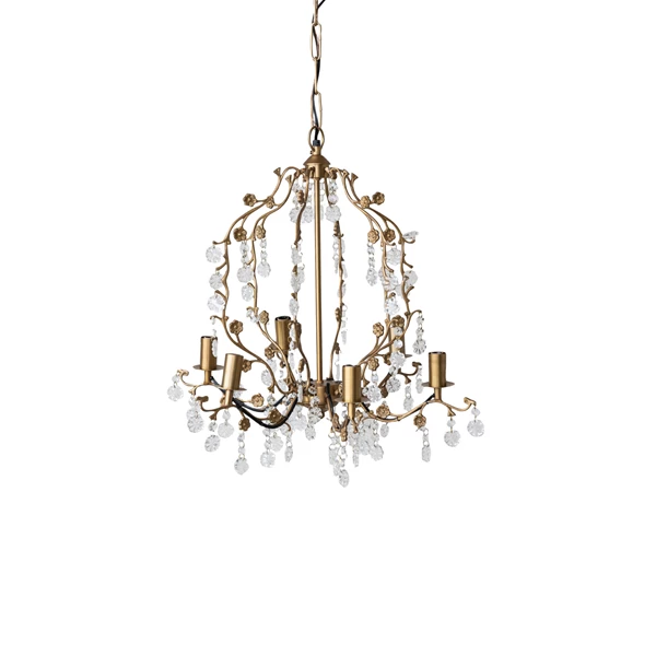 creative co op Metal Chandelier 5'-3/4" Chain & 6' Cord