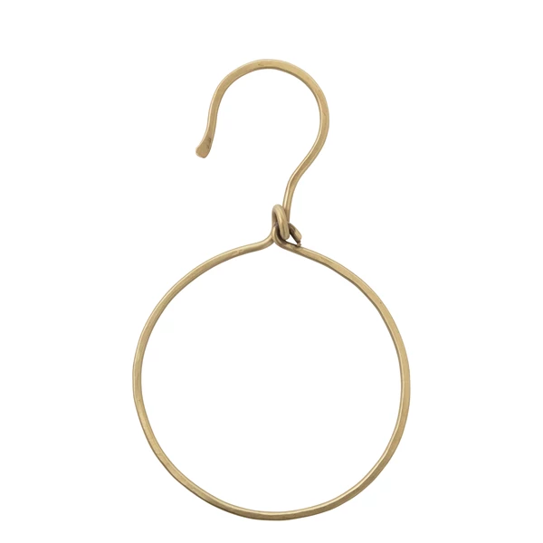 creative co op Metal Ring with Hook Brass Finish