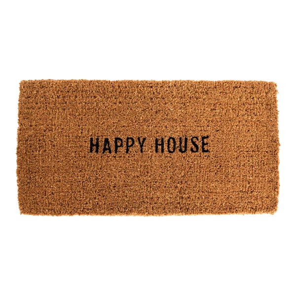 Creative Co Op Natural Coir Doormat "HAPPY HOUSE"