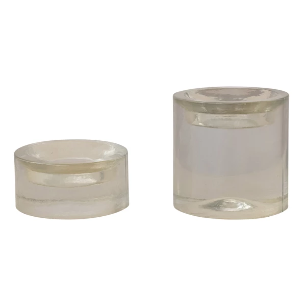 Creative Co Op Pressed Glass Tealight Holder