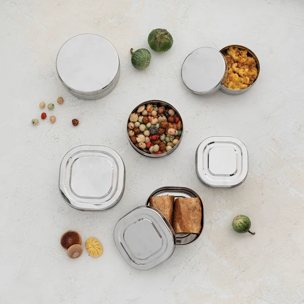 Creative Co Op Stainless Steel Containers Set Of 3