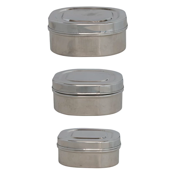Creative Co Op Stainless Steel Containers Set Of 3