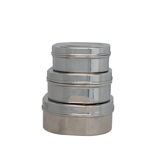 creative co op Stainless Steel Containers Set of 3