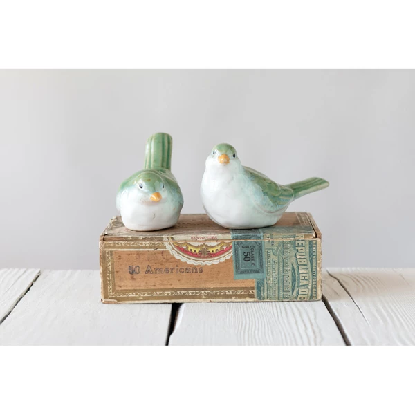 Creative Co Op Stoneware Bird 2 Styles