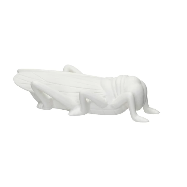 creative co op Stoneware Bisque Grasshopper White