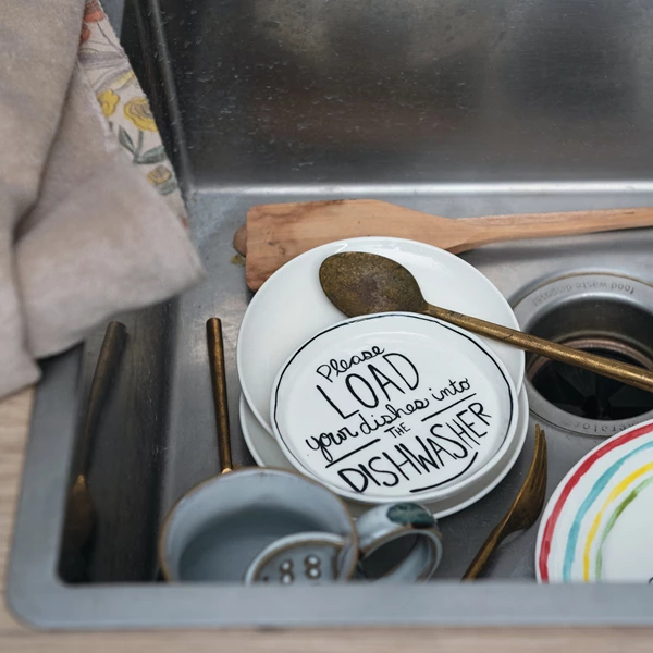 Creative Co Op Stoneware Dish W/ Saying ©