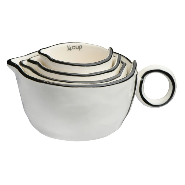 Creative Co Op Stoneware Measuring Cups Set Of 4