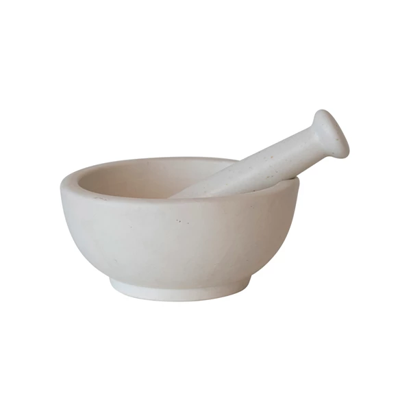 creative co op Stoneware Mortar & Pestle Set of 2