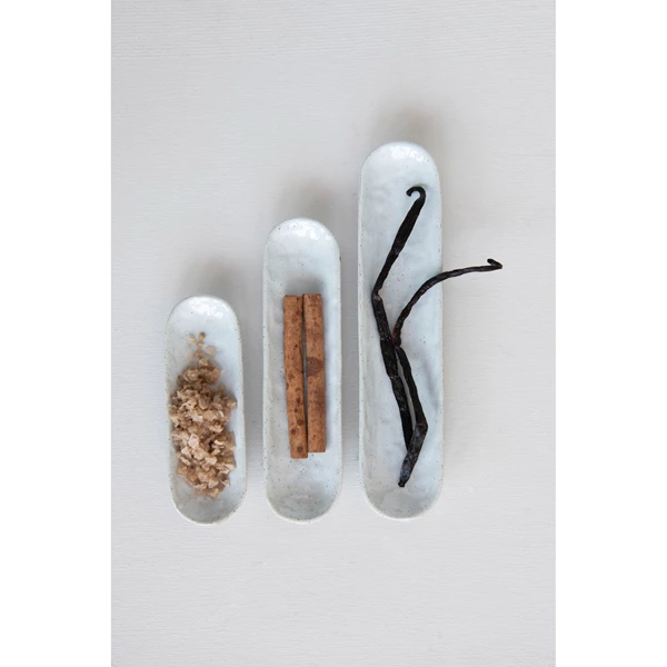 Creative Co Op Stoneware Trays Set Of 3