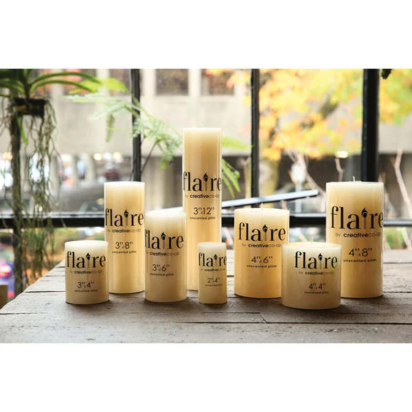 Creative Co Op Unscented Pillar Candle