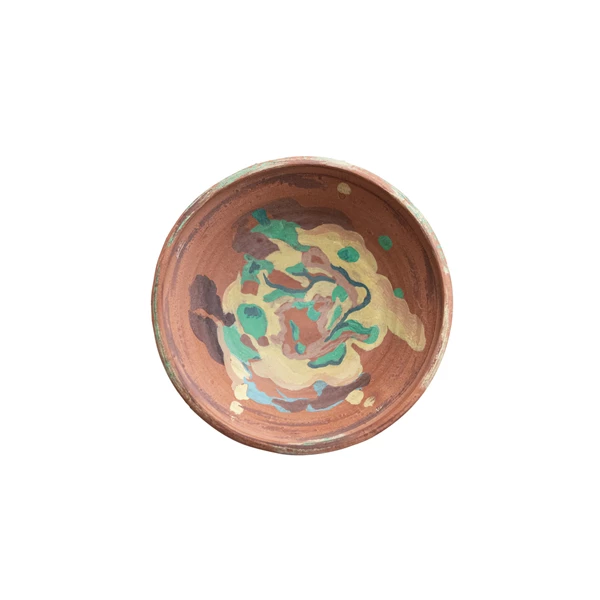 creative co op Decorative Hand-Painted Terra-cotta Bowl (Each One Will Vary)