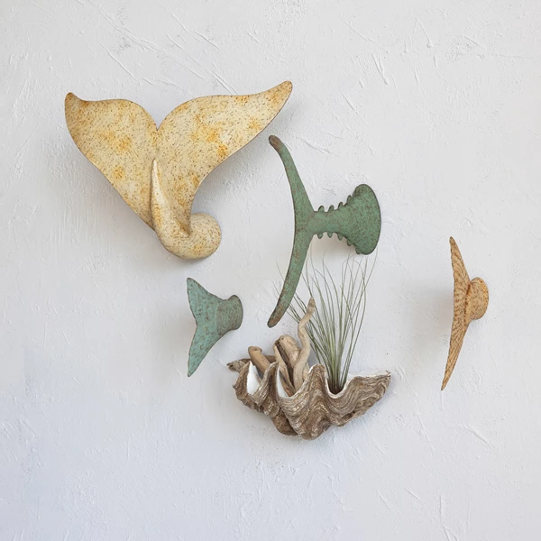 Creative Co Op Decorative Resin Clam Shell Wall Container